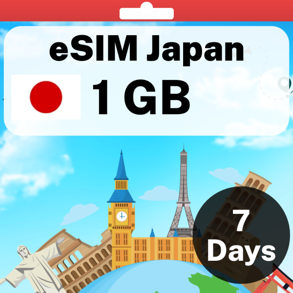 ESIM Japan - 1 GB - 7 Days - ESim4